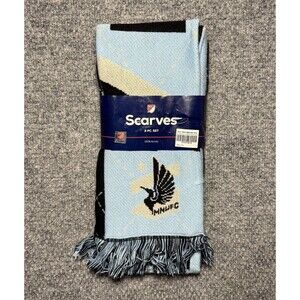 Minnesota United FC‎ MLS Scarves 2 Piece Set Multicolor Blue & Black Brand New